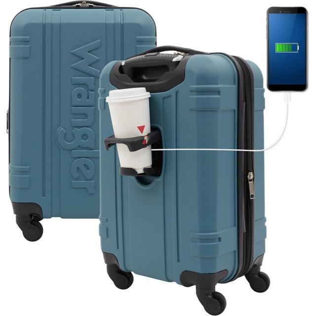 Wrangler 20in Astral Hardside Carry-on Luggage Blue