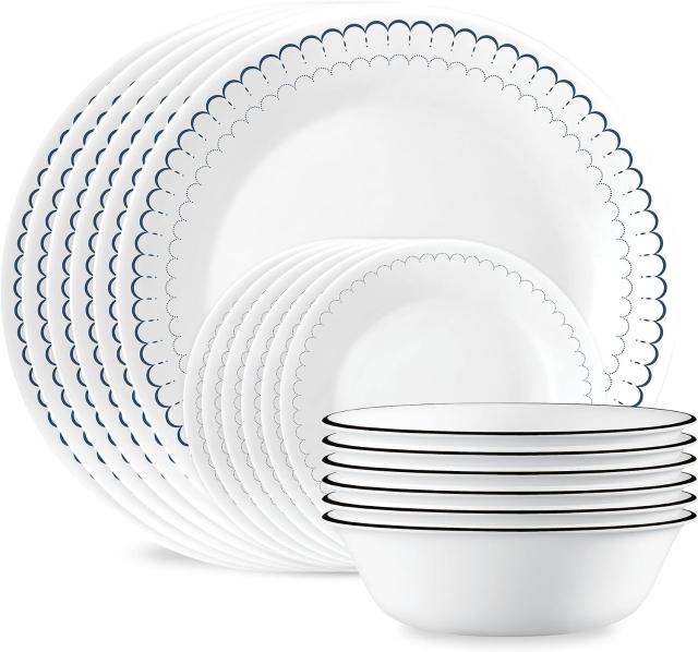 Corelle Vitrelle Triple Layer Dinnerware Set Service