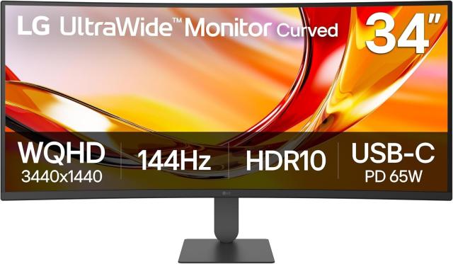 LG 34U640B 34in UltraWide Curved Monitor