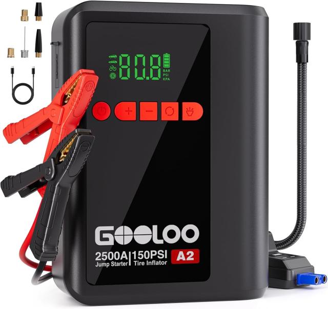 Gooloo A2 Jump Starter with Air Compressor