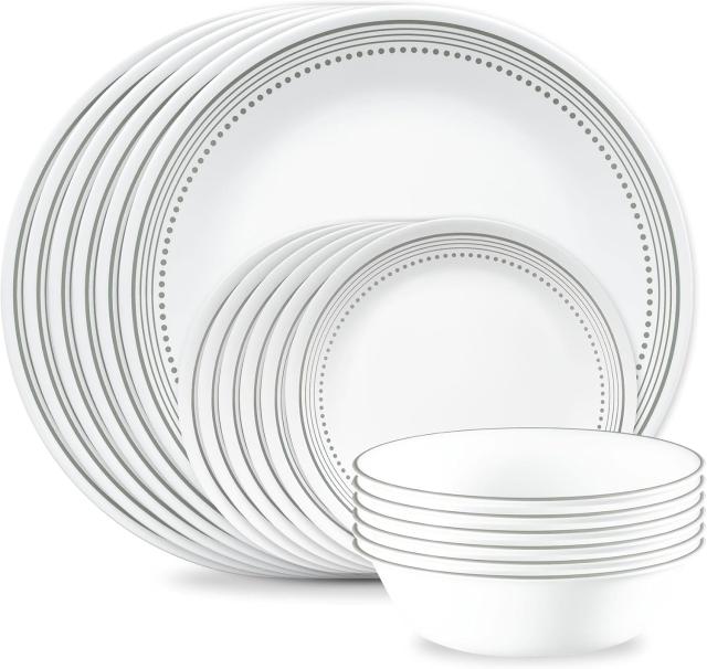 Corelle Vitrelle Triple Layer Dinnerware Mystic Gray
