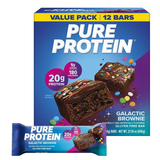 Pure Protein Galactic Brownie Protein Bars 12 Pack