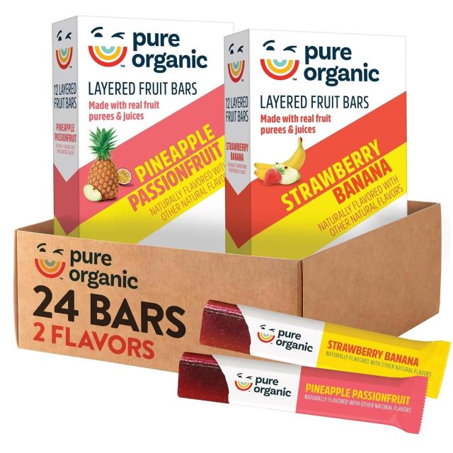 Pure Organic Layered Fruit Bars 24 Pack
