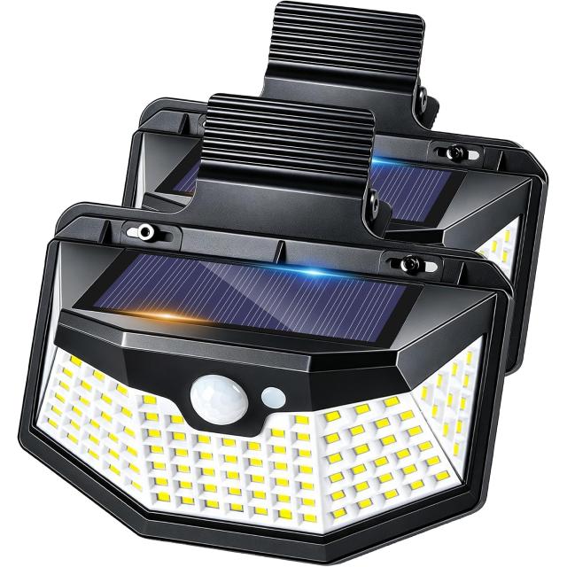 Lifengsoler Clip on Motion Sensor Solar Light 2 Pack
