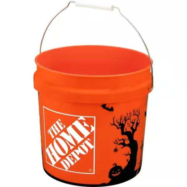 Home Depot Orange Halloween Bucket