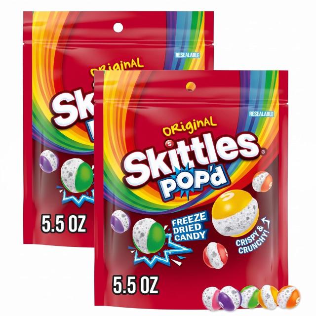 Skittles Popd Freeze Dried Candy 2 Pack