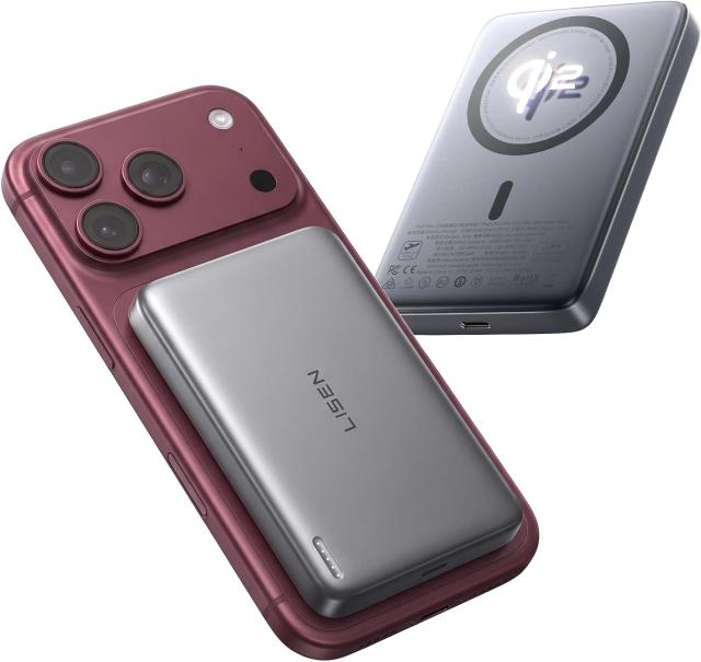 Lisen 10000mAh QI2.2 Magnetic Portable Power Bank Charger