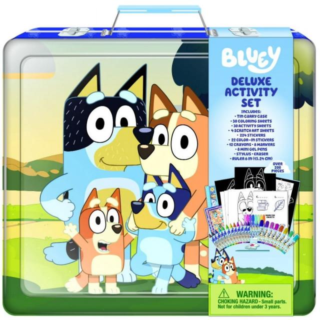 Bluey Deluxe Activity Art Set with Metal Carrying Case