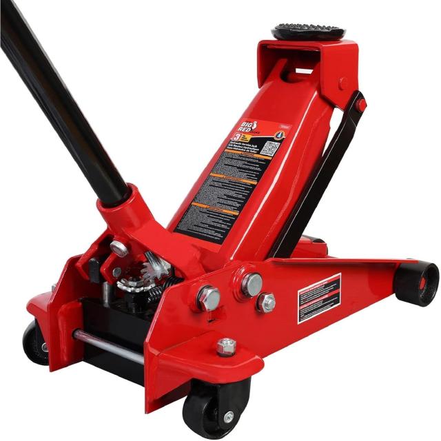 Big Red Heavy Duty Hydraulic 3 Ton Car Floor Jack