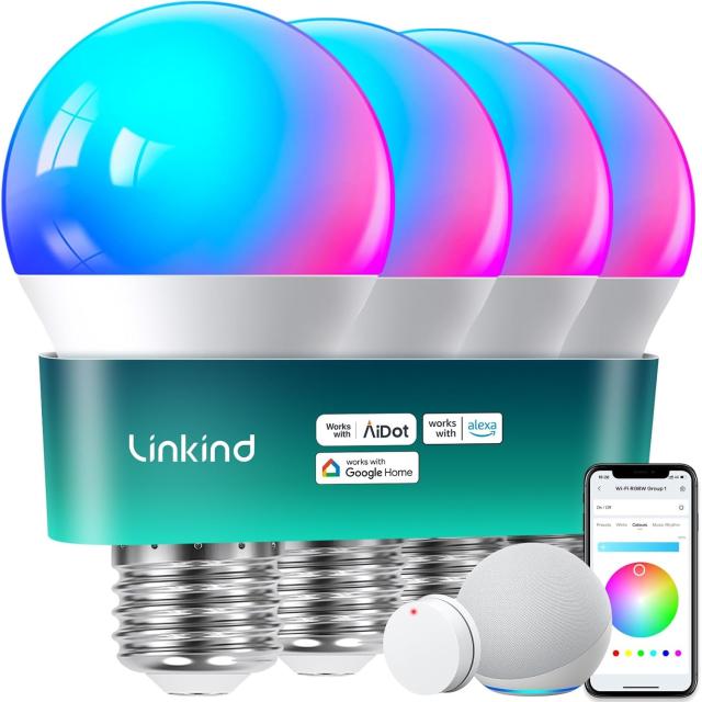 Linkind Smart Light Bulbs by AiDot 4 Pack