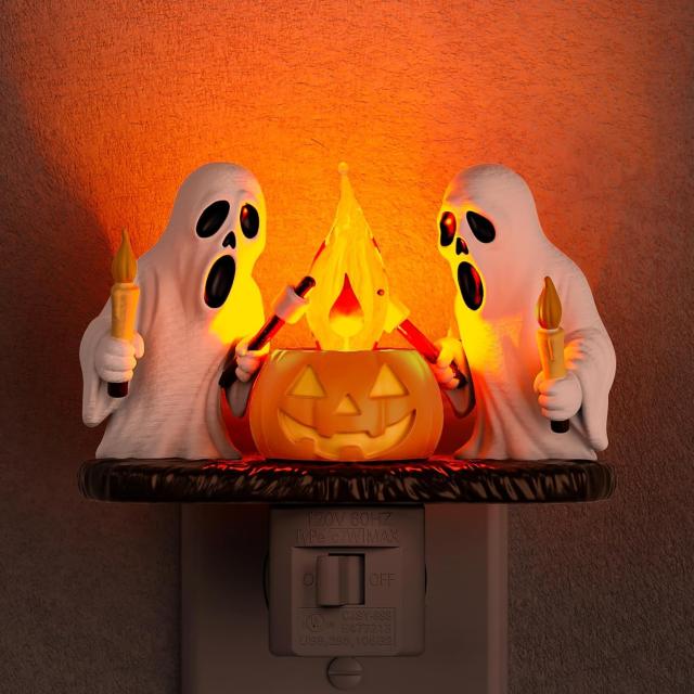 Halloween Ghost Campfire Flickering Night Light