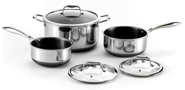 HexClad Hybrid Nonstick 6-Piece Pot Set