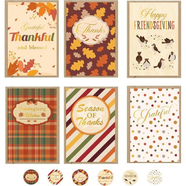 Thanksgiving Cards with Envelopes 36 Pack by Thboxes