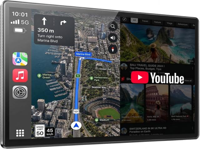 Lamtto Portable Carplay Screen with Backup Camera