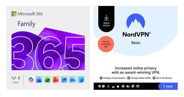 Microsoft 365 Family 12 Month Subscription with NordVPN