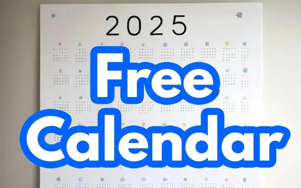Free 2025 Calendars Giveaway