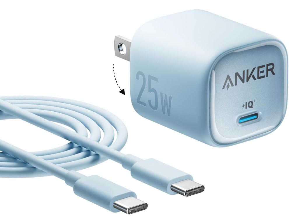 Anker 25W USB-C Charger Block with USB-C Cable for $9.99 Shipped