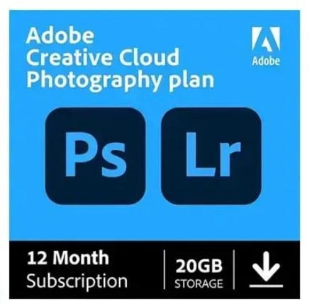 Adobe Creative Cloud Photography Subscription with 20GB Cloud Storage for $89.88