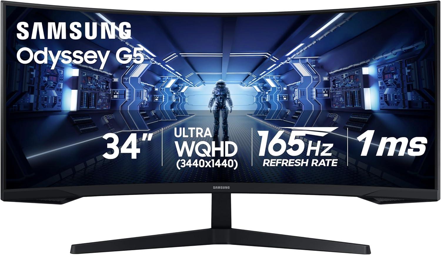 34in Samsung Odyssey G55T Curved Gaming Monitor for $289.99 Shipped