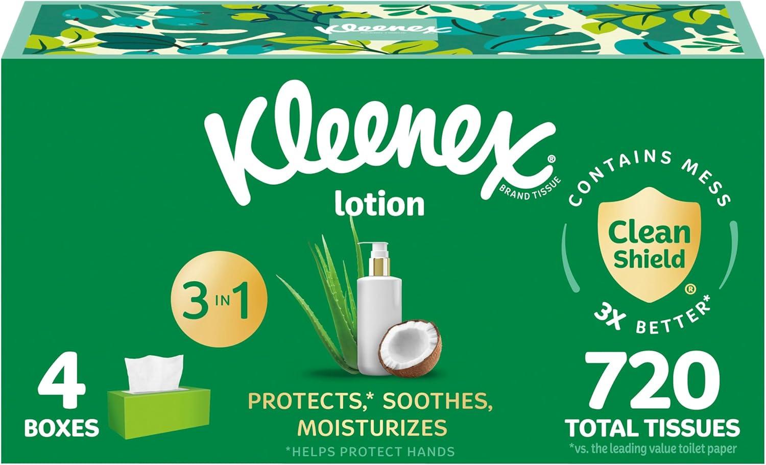 Kleenex Lotion Facial 4 Pack for $8.28