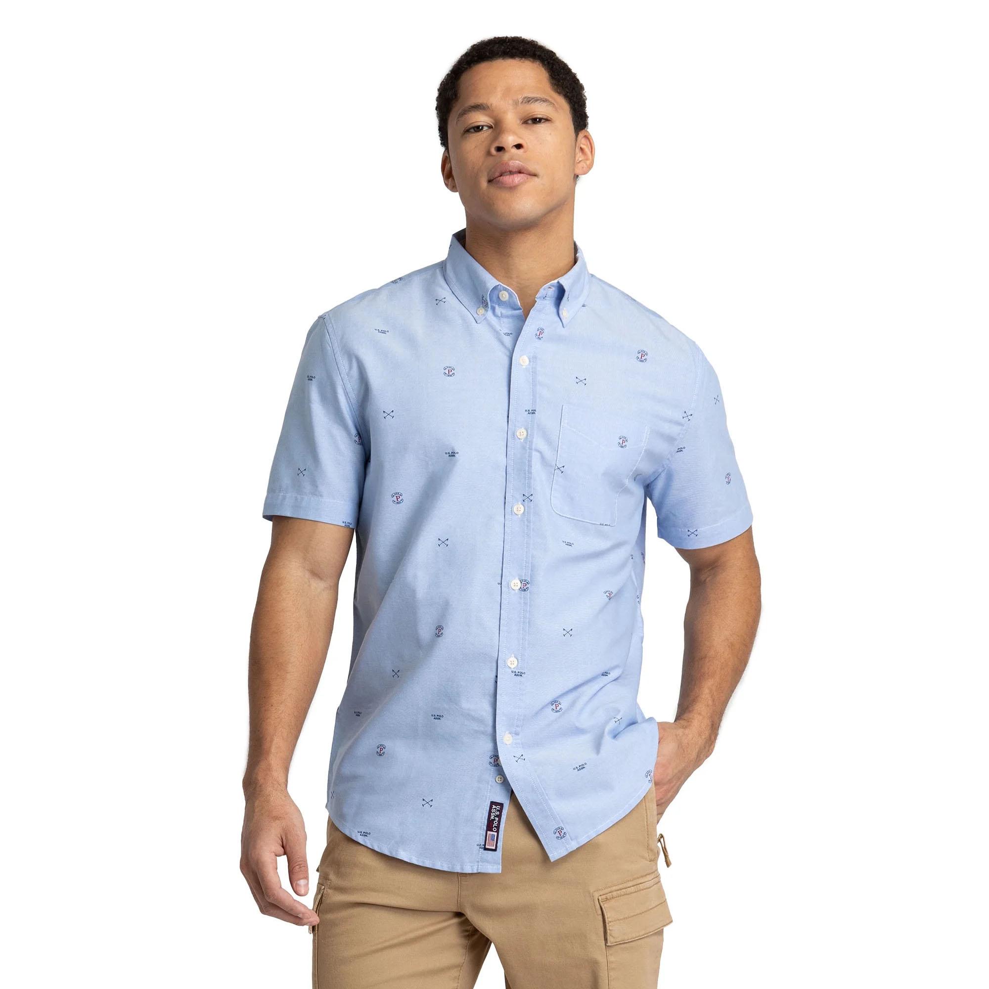 U.S. Polo Assn Mens Short Sleeve Buttondown Shirt for $11