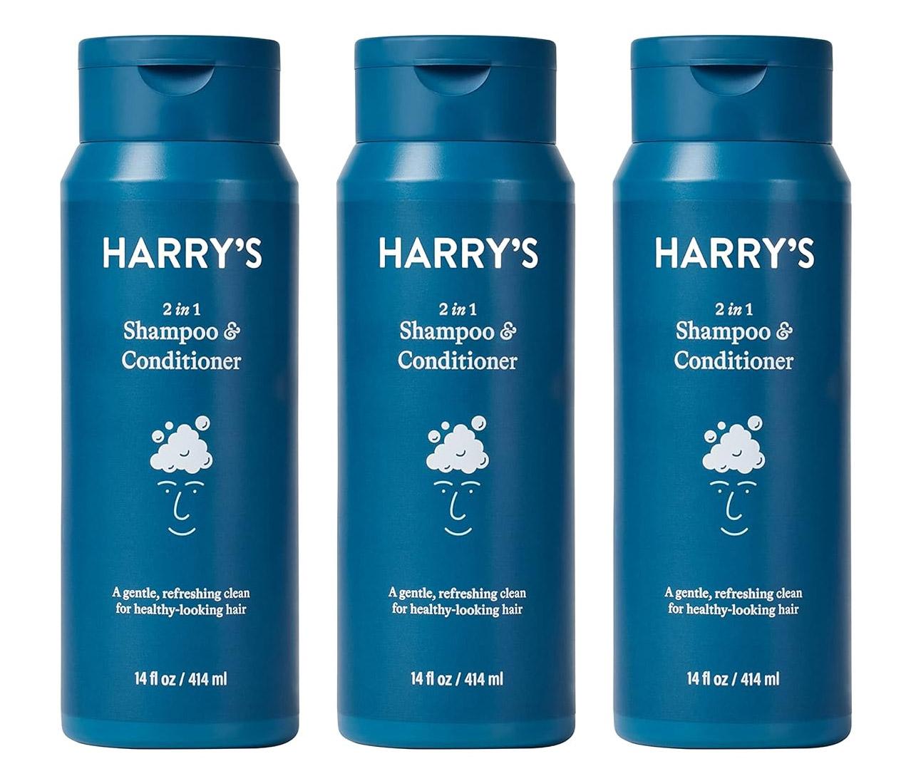 Harrys Mens 2-in-1 Shampoo and Conditioner 3 Pack for $10.78