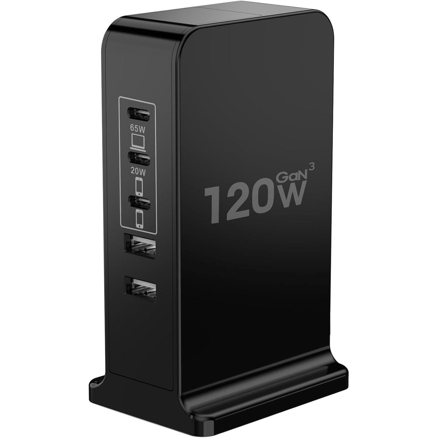 120w USB-C and USB Charger Block Station for $7.99