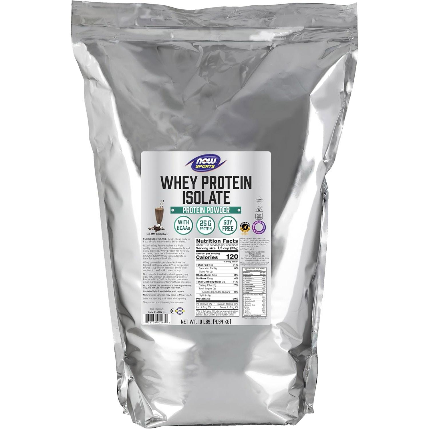 Now Sports Whey Isolate Protein Powder 10lbs for $90.96 Shipped