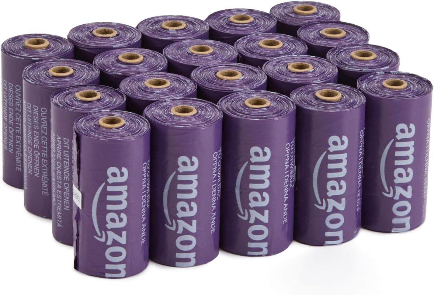 Amazon Basics Premium Lavender Scented Standard Dog Waste Bags for $5.39