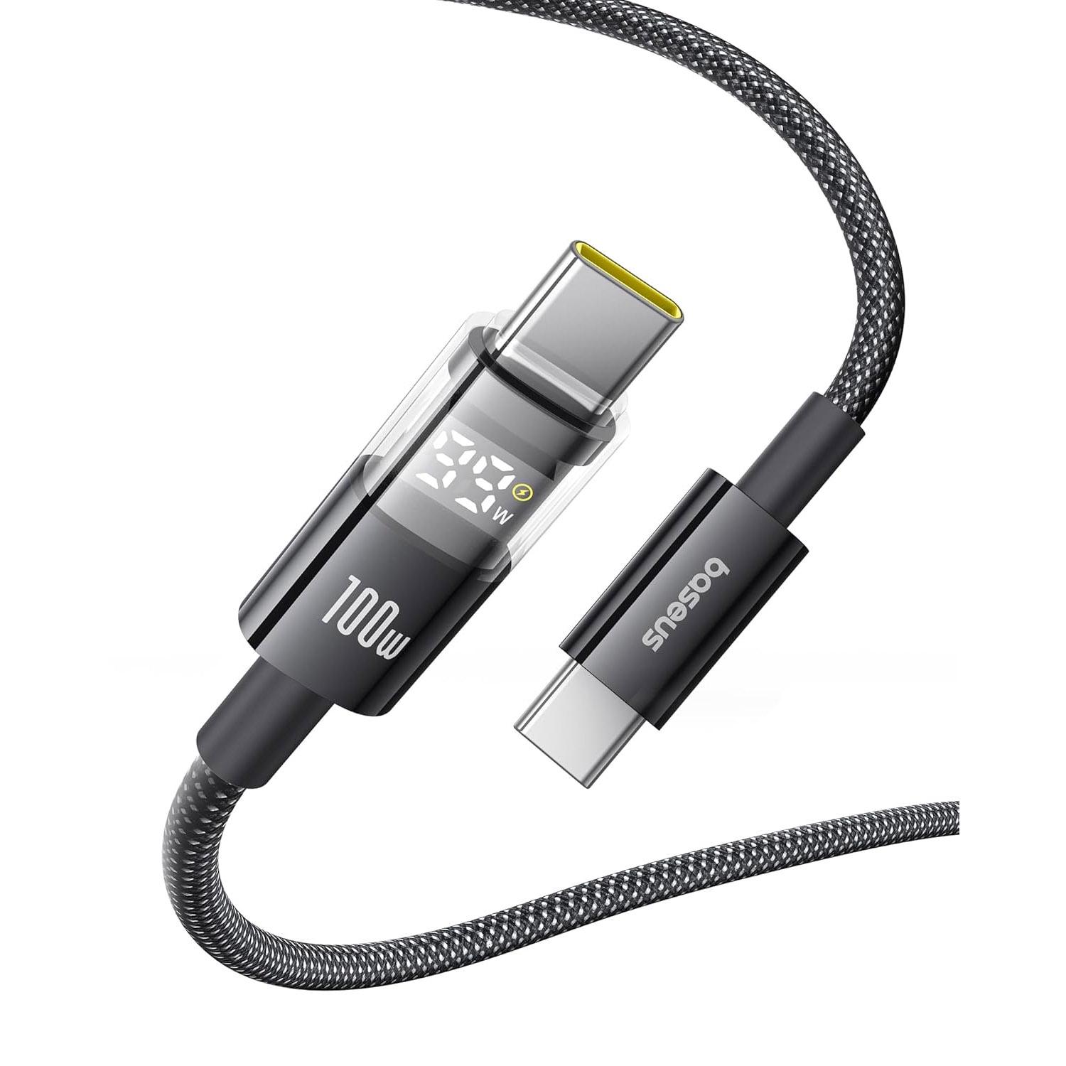 Baseus USB-C 100w 5a Cable with LED Display for $9.87