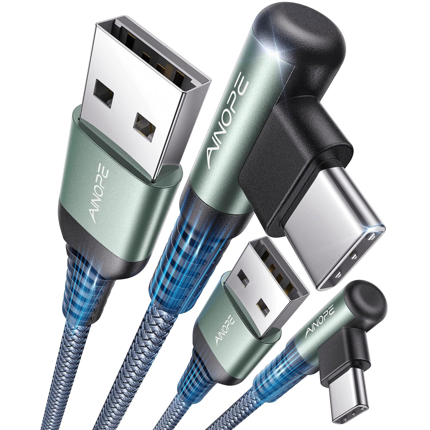 Ainope USB to USB-C Cable 2 Pack for $3.28