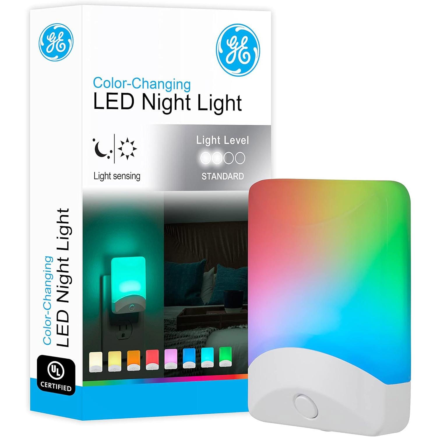 GE Color-Changing LED Night Light Plug Into Wall for $4.04