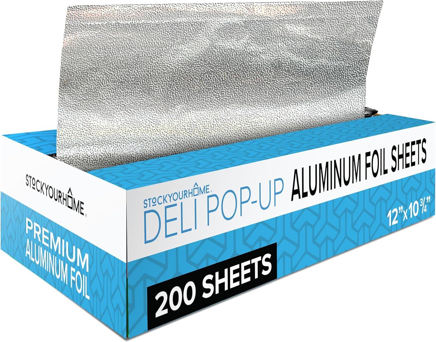 Deli Pre-Cut Aluminum Foil Sheets 200 Pack for $9.74