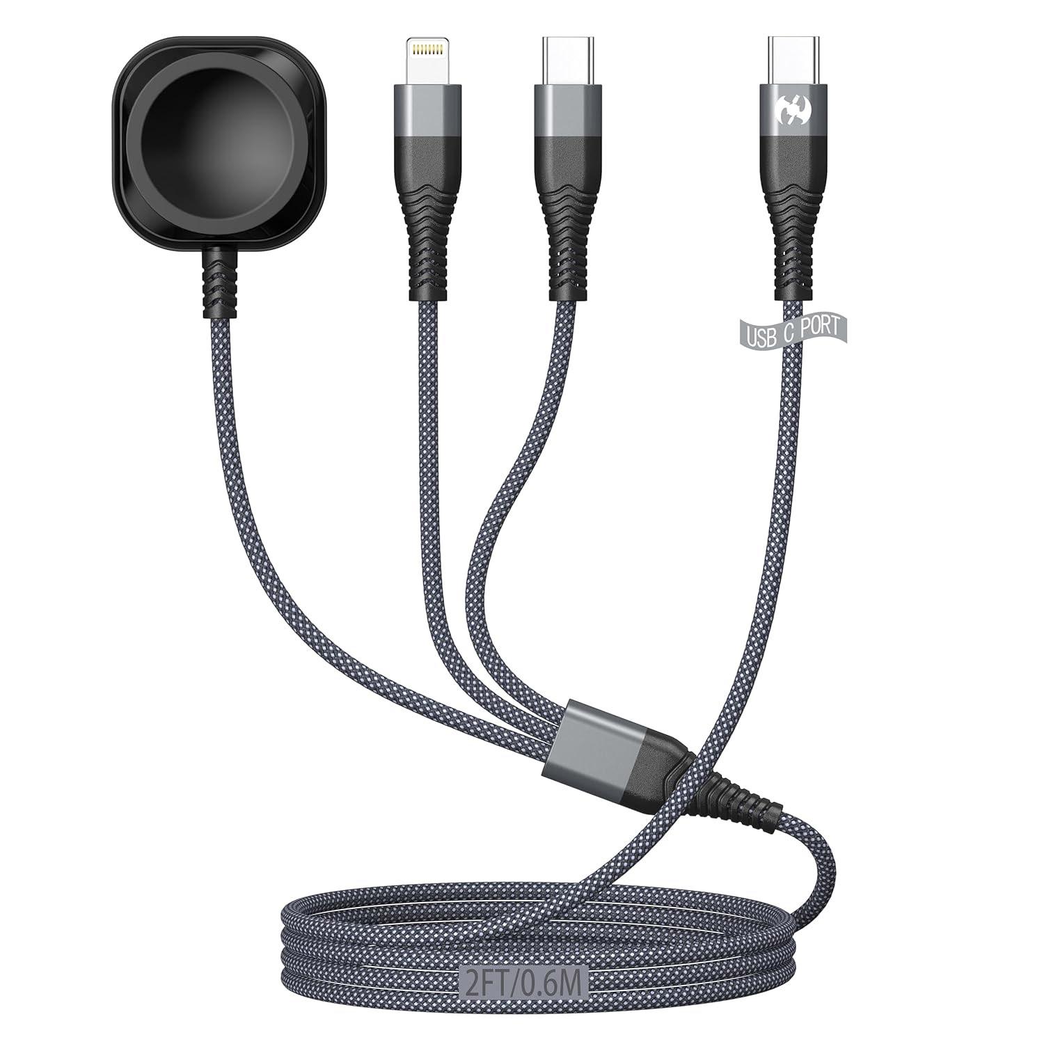 Apple Magnetic 3-in-1 Apple Watch iPhone USB-C Cable for $3.99