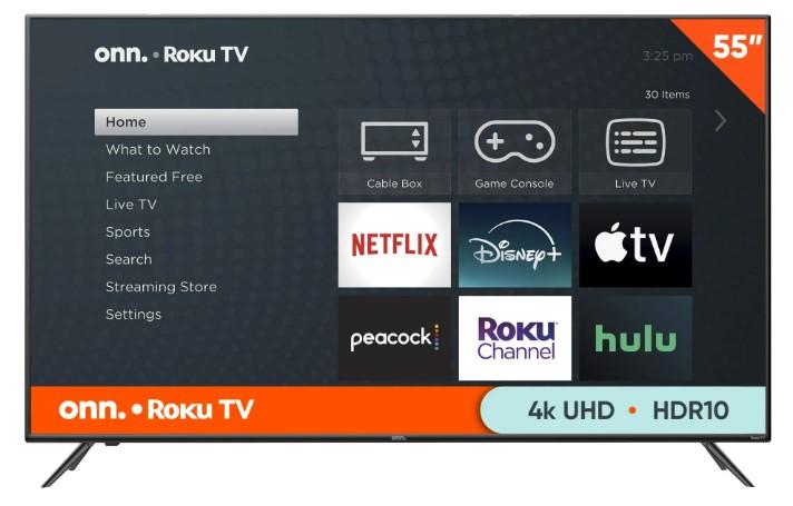 55in Onn Class 4K UHD Roku Smart TV for $198 Shipped