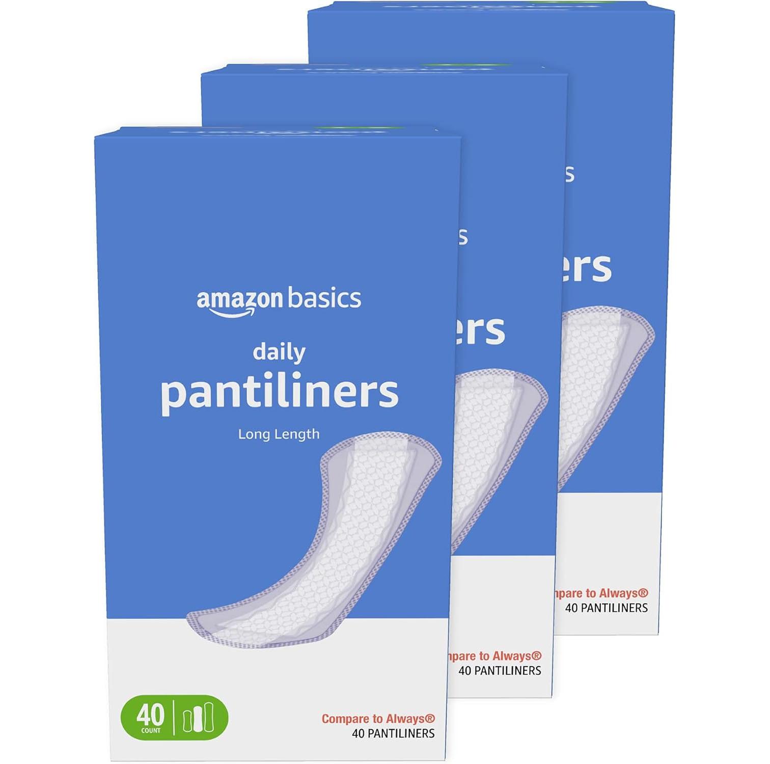 Amazon Basics Daily Pantiliner 120 Pack for $4.22