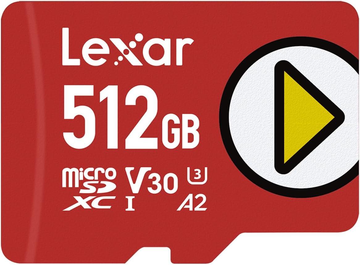 512GB Lexar Play C10 U3 MicroSDXC Memory Card for $26.98