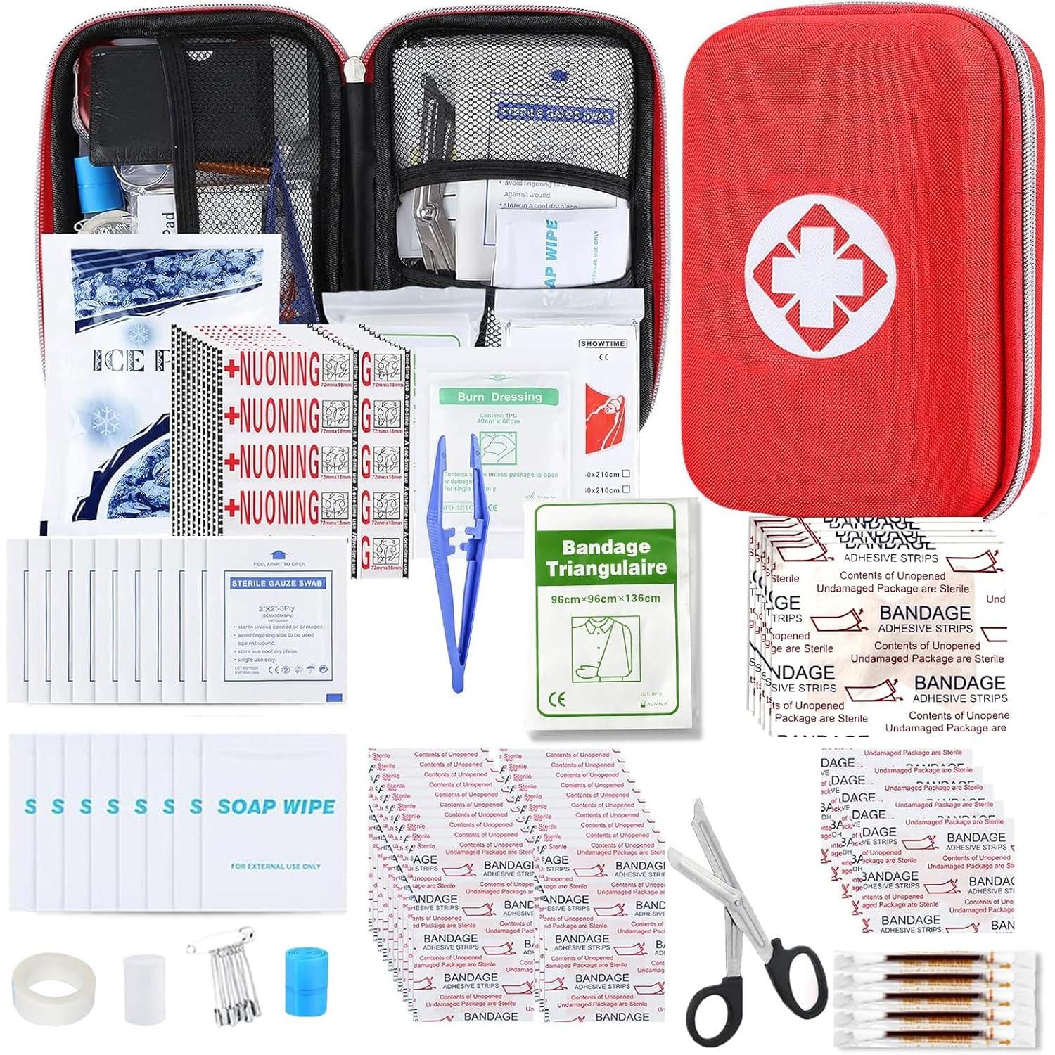 First Aid Kit Home Car Camping Hiking Emergency Supplies for $8.99