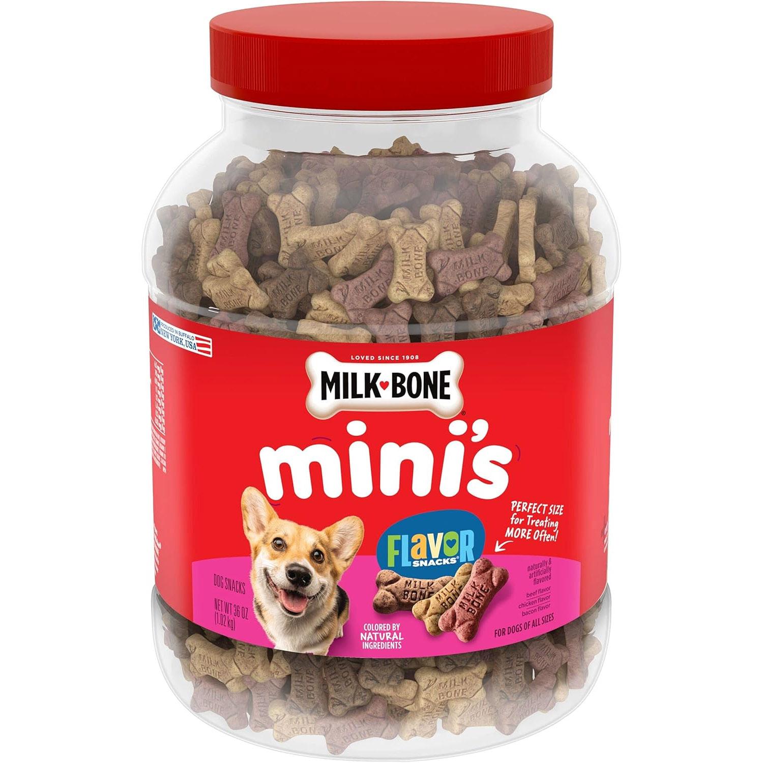 Milk-Bone Minis Flavor Snacks Dog Treats with $0.97 Credit for $7.47