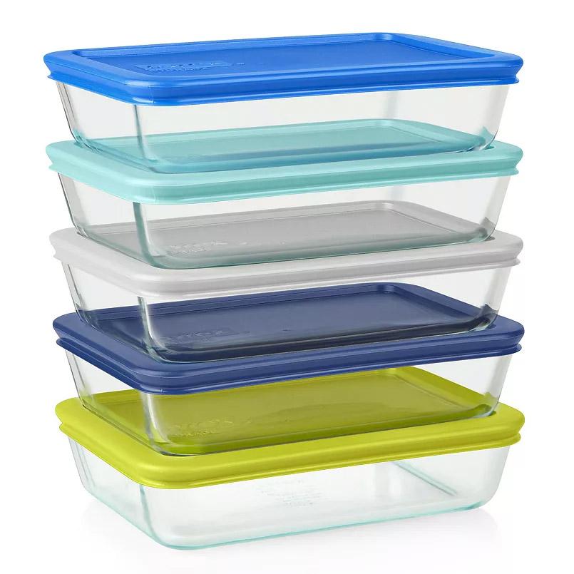 Pyrex 10-Piece Meal Prep Glass Food Storage Set for $13.16