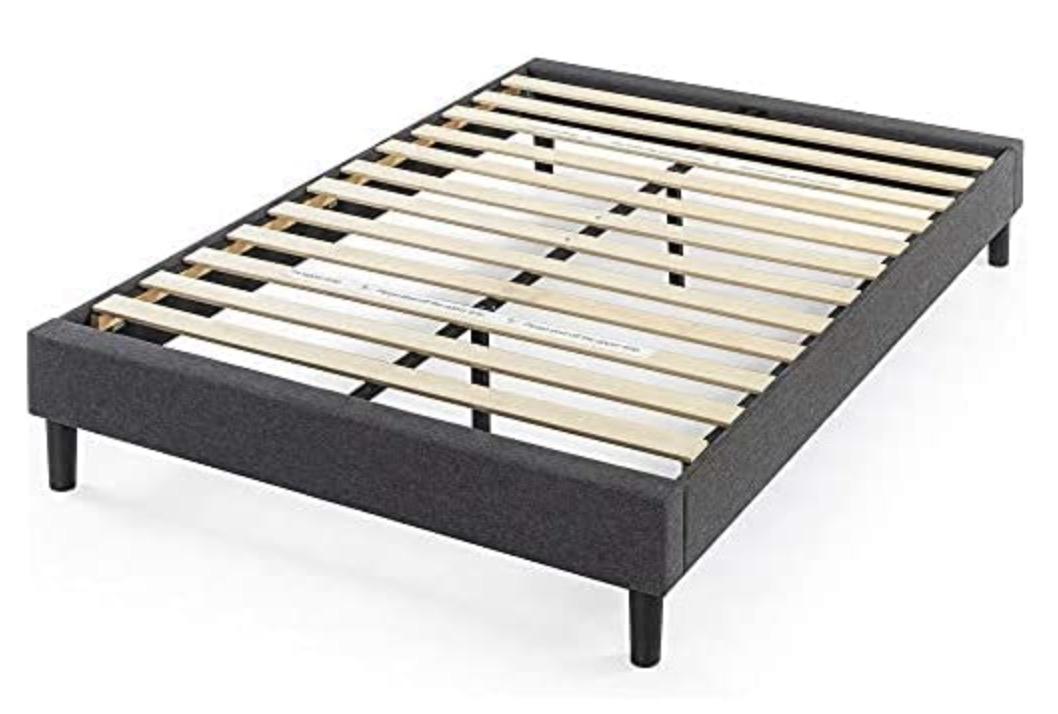 Zinus Curtis Upholstered Platform Bed Frame for $49.99