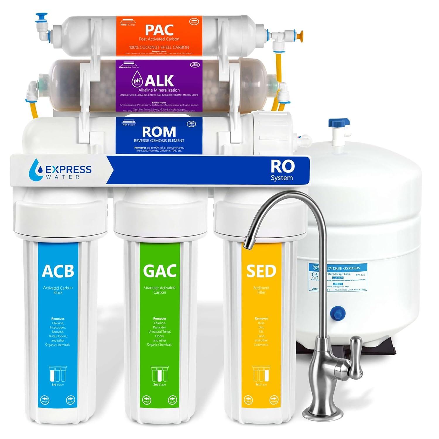 Express Water Reverse Osmosis Alkaline Water Filtration System for $151.99 Shipped
