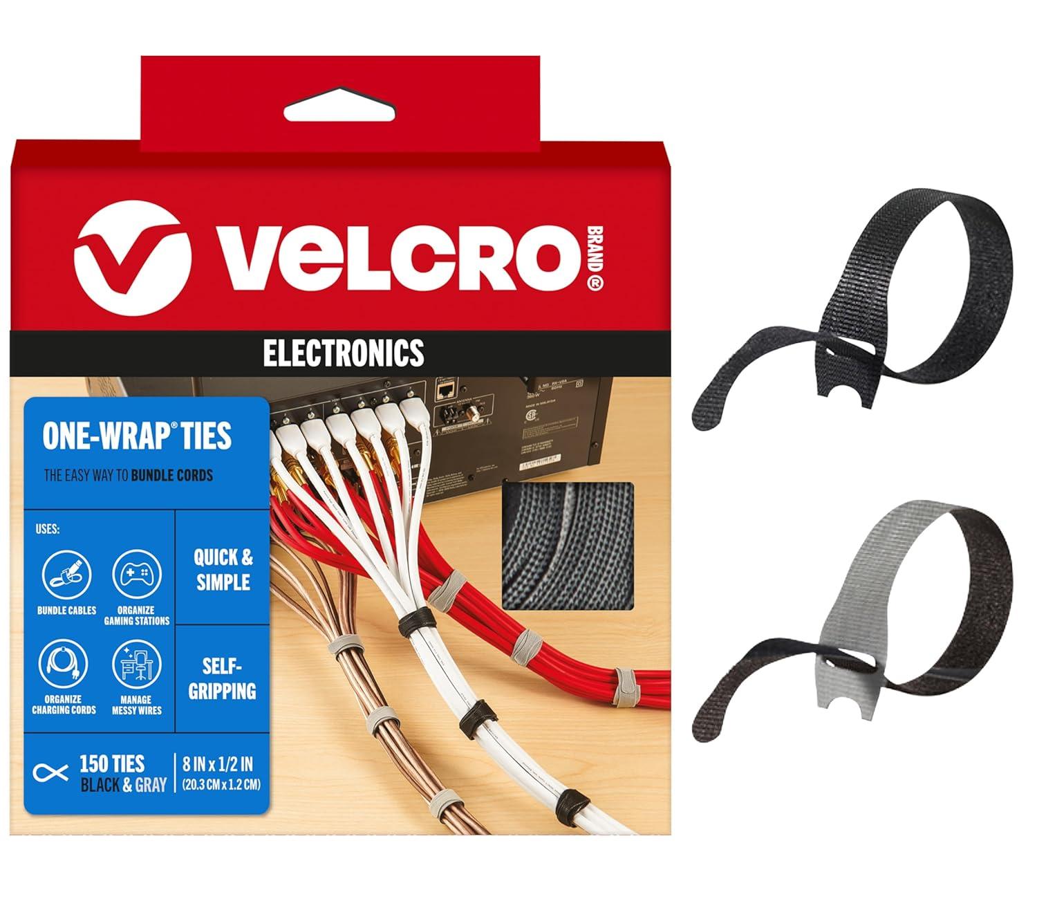 Velcro Brand 150-Pack Cable Ties Value Pack for $9.98