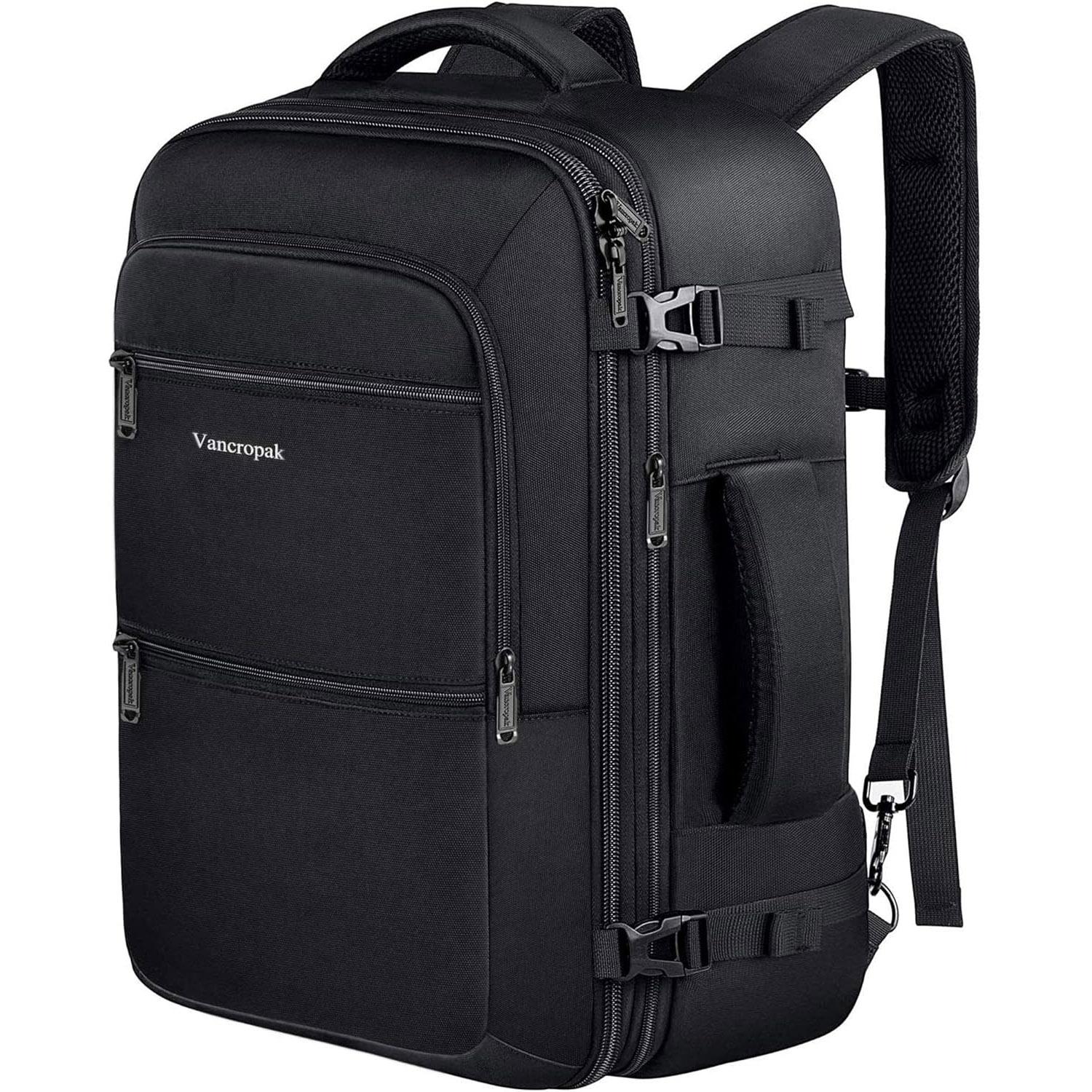 Vancropak 40L Expandable XL Carry On Backpack for $23.99