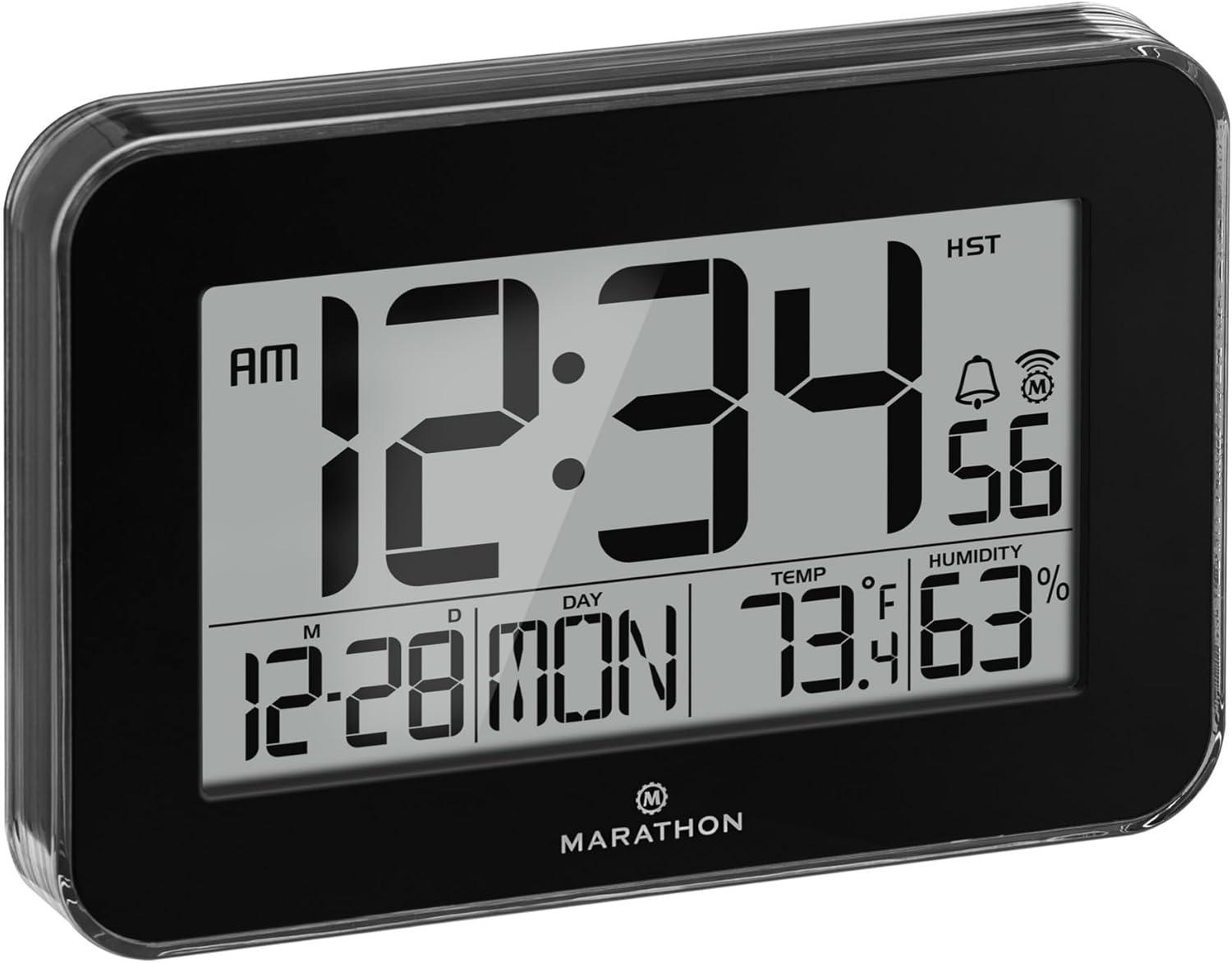 Marathon Crystal Framed Atomic Wall Clock for $15