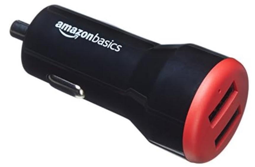 Amazon Basics 24W 2-Port USB-A Car Charger for $2.99