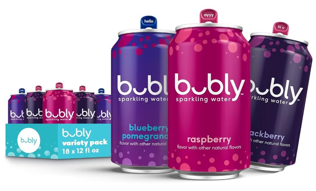 bubly Sparkling Water Triple Berry Variety 18 Pack for $6.75