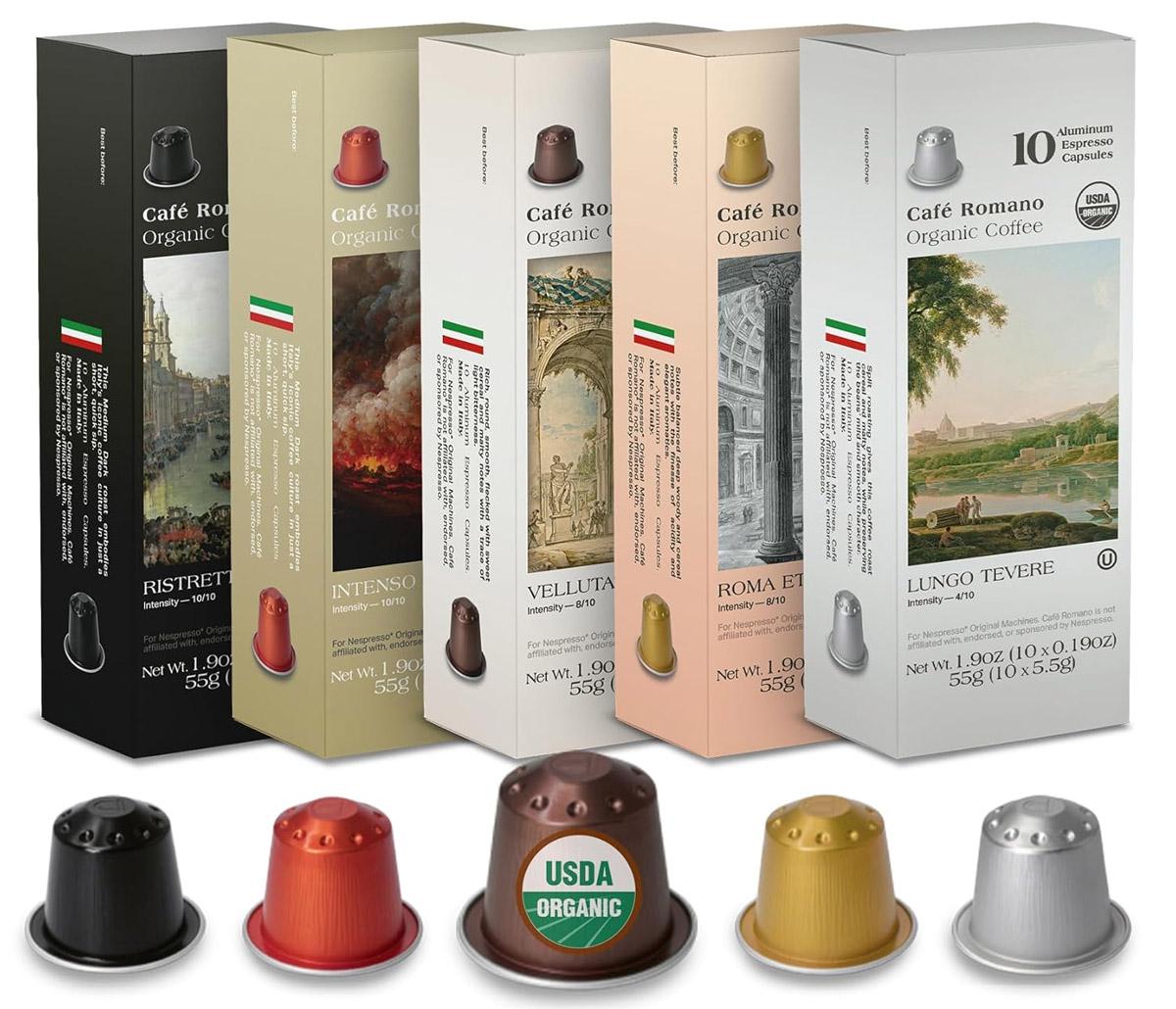 Nespresso Original Machine Organic USDA Romano Coffee 100 Pack for $19.19