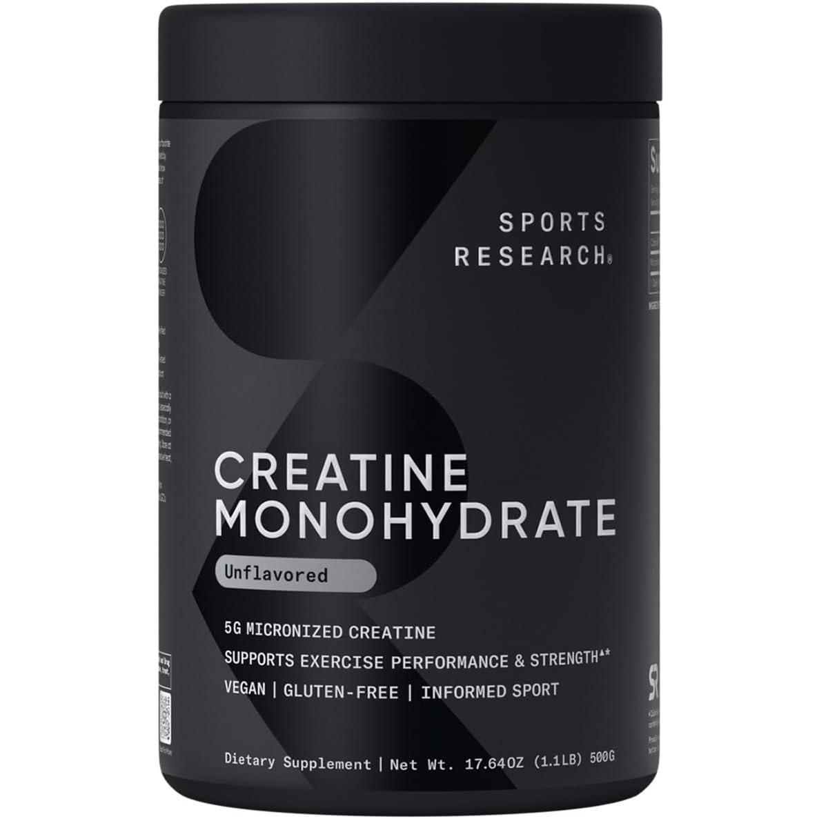 Sports Research Creatine Monohydrate for $15.65