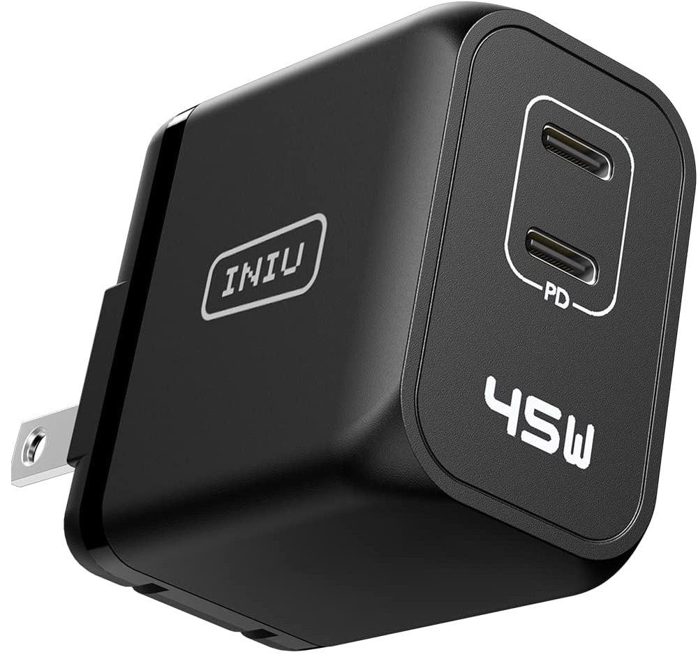 Iniu 45w Dual USB-C Fast Charger for $7.99